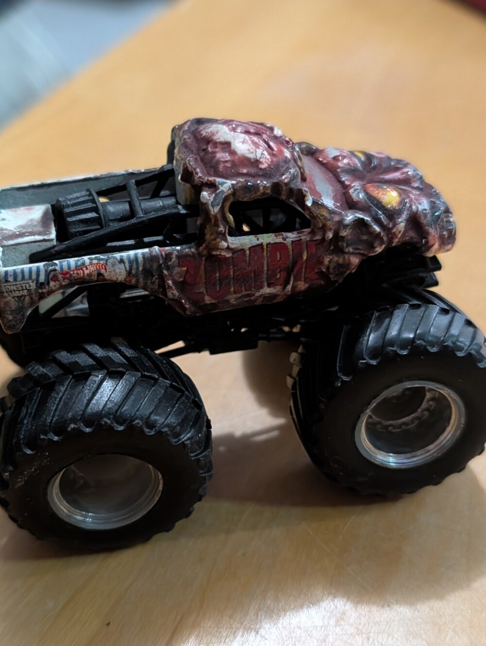 Zombie Monster Truck Diecast Toy Horror Undead Brain Oversized Wheels